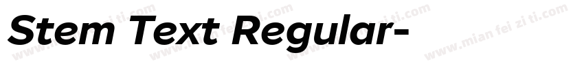 Stem Text Regular字体转换